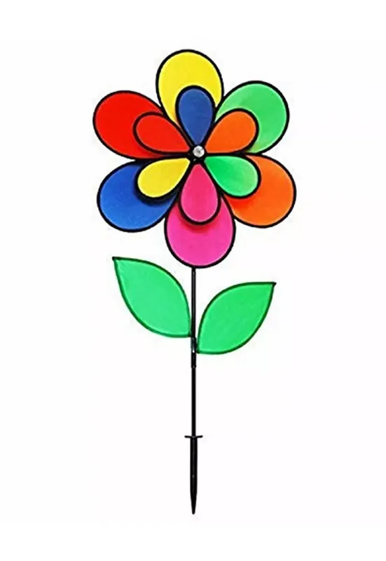 Gardener Select 12-Petal Flower Pinwheel with 2 Leaves GSA29