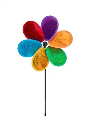 Gardener Select 6-Petal Mylar Pinwheel - Rainbow - GSA117