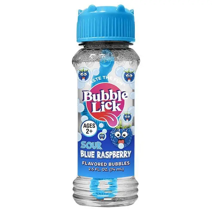 Bubble Lick Flavored Edible Bubbles - Sour Blue Raspberry