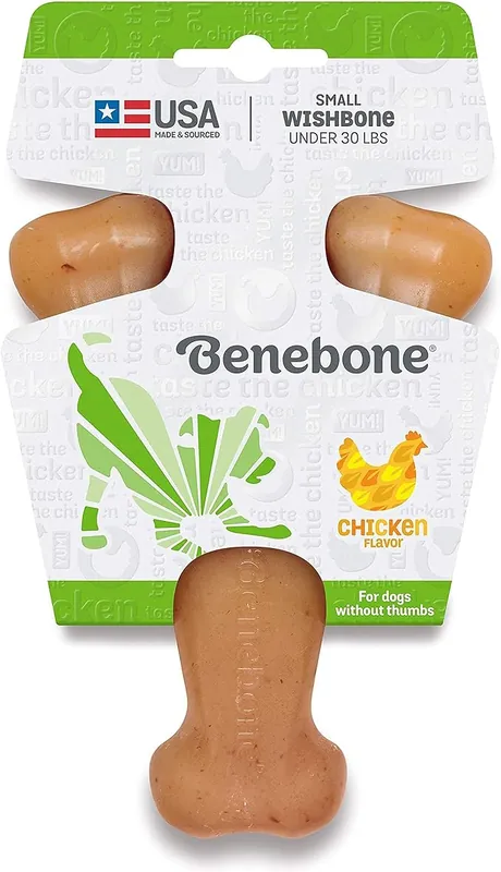 Benebone Chicken Flavored Wishbone Dog Chew Toy - Small