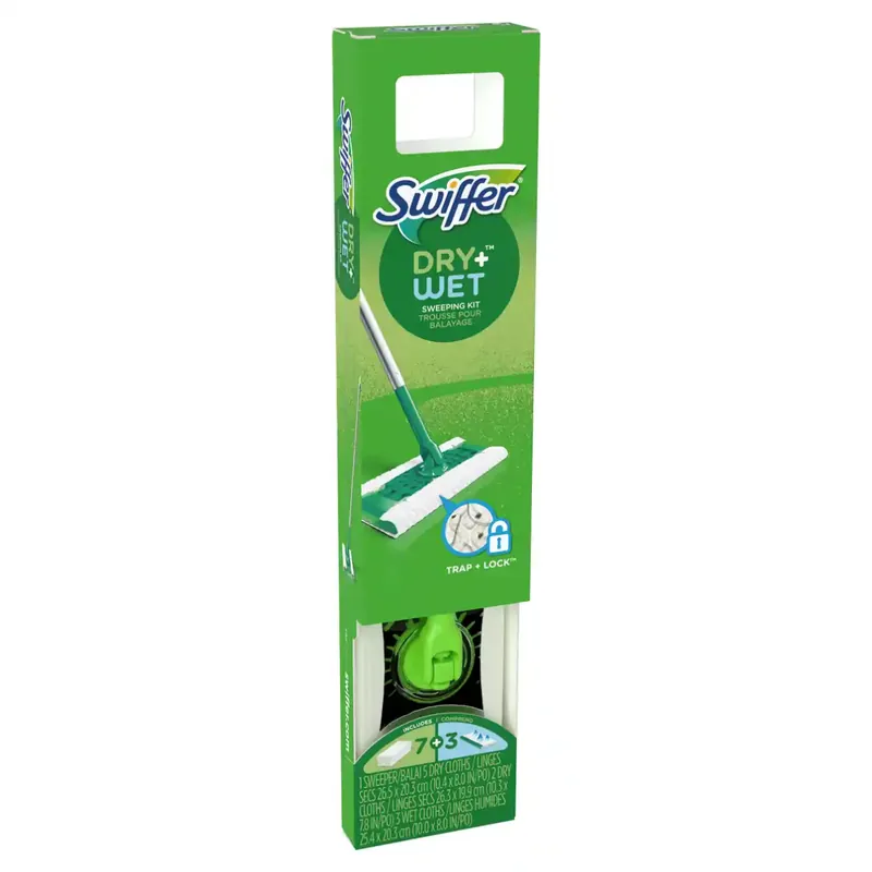 Swiffer Sweeper 2-in-1, Dry and Wet Multi Surface Floor Sweeping and Mopping Starter Kit