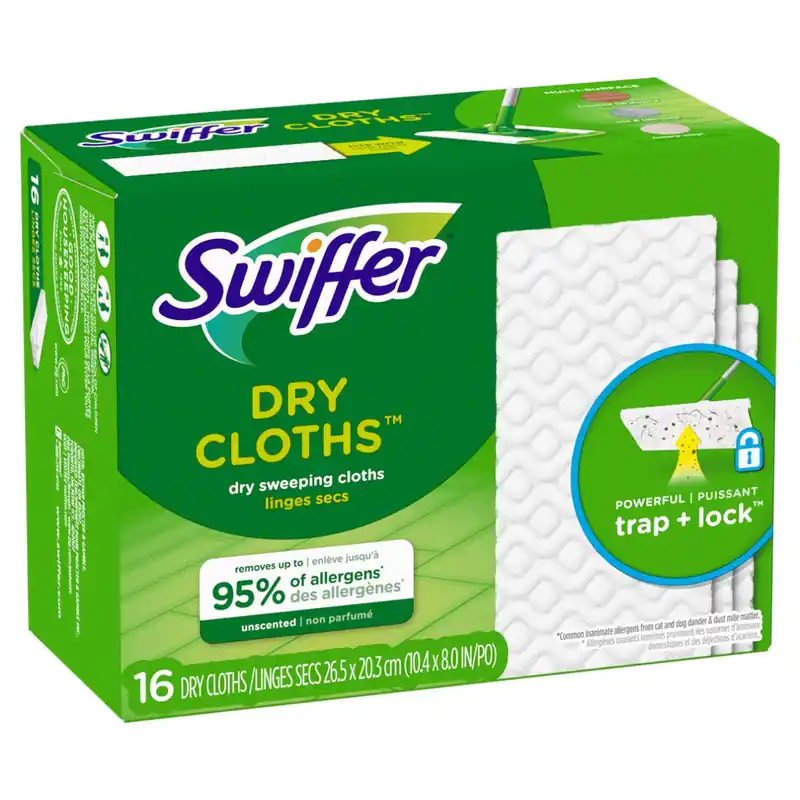 Swiffer Sweeper Dry Sweeping Pad, Multi Surface Refills for Dusters Floor Mop, Unscented