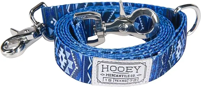 Hooey Nomad Dog Leash - Blue Ombre Aztec Print