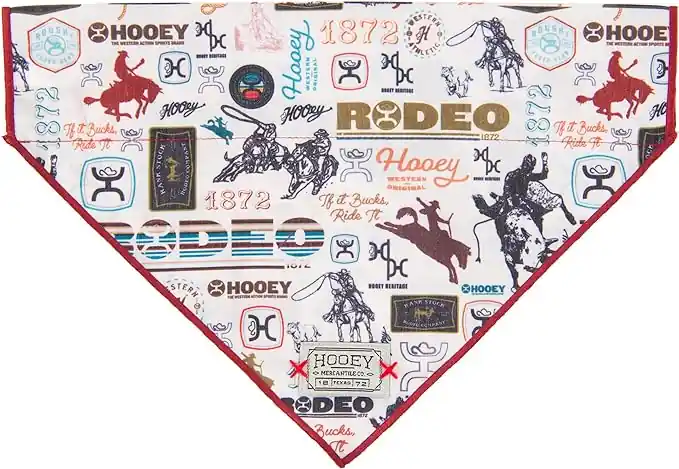 Hooey Nomad Dog Bandana - Hooey Rodeo Print