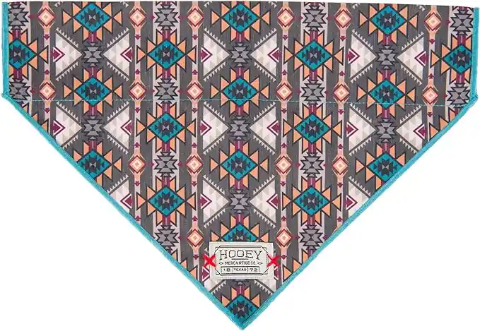 Hooey Nomad Dog Bandana - Beluga Monterey Print