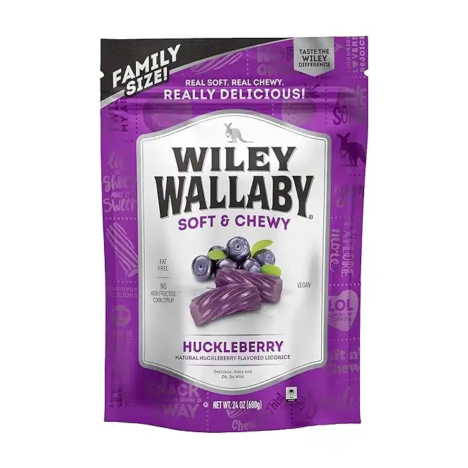 Wiley Wallaby Huckleberry Flavored Licorice - 24 oz