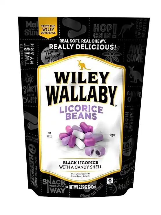 Wiley Wallaby Black Licorice Beans - 7.05 oz