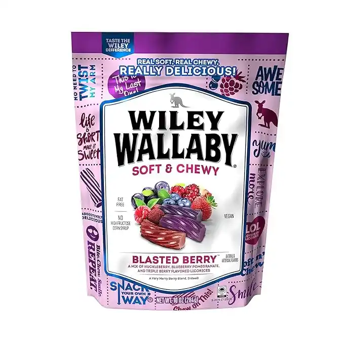 Wiley Wallaby Blasted Berry Licorice - 10 oz