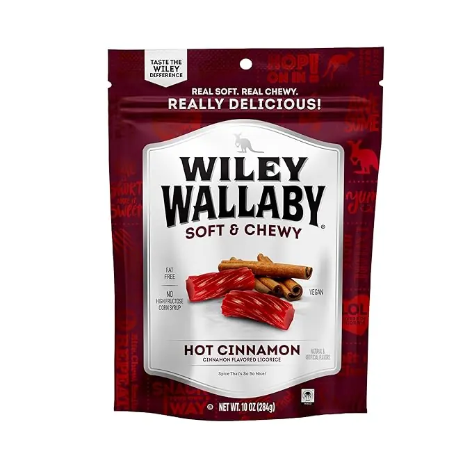 Wiley Wallaby Hot Cinnamon Licorice - 10 oz
