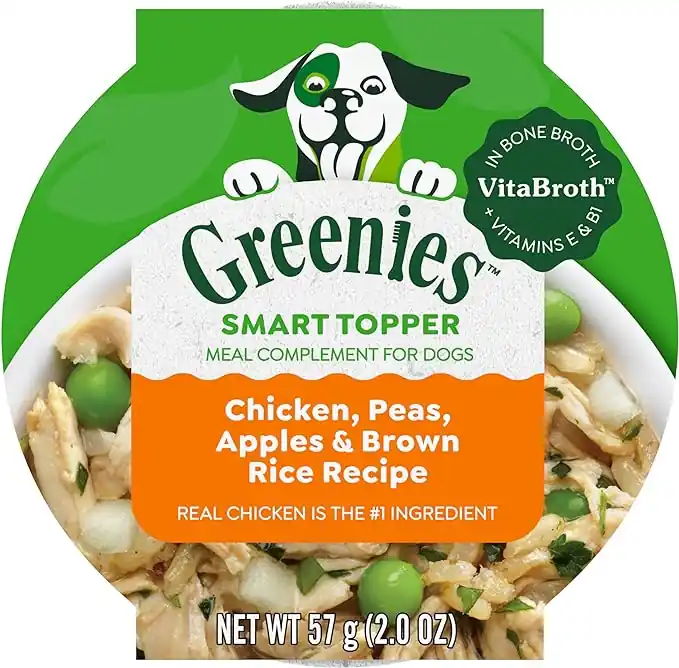 Greenies Smart Topper Wet Mix-In for Dogs, Chicken, Peas, Apples & Brown Rice Recipe 2oz