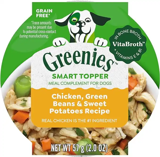 Greenies Smart Topper Wet Mix-In for Dogs, Chicken, Green Beans & Sweet Potatoes Recipe 2oz