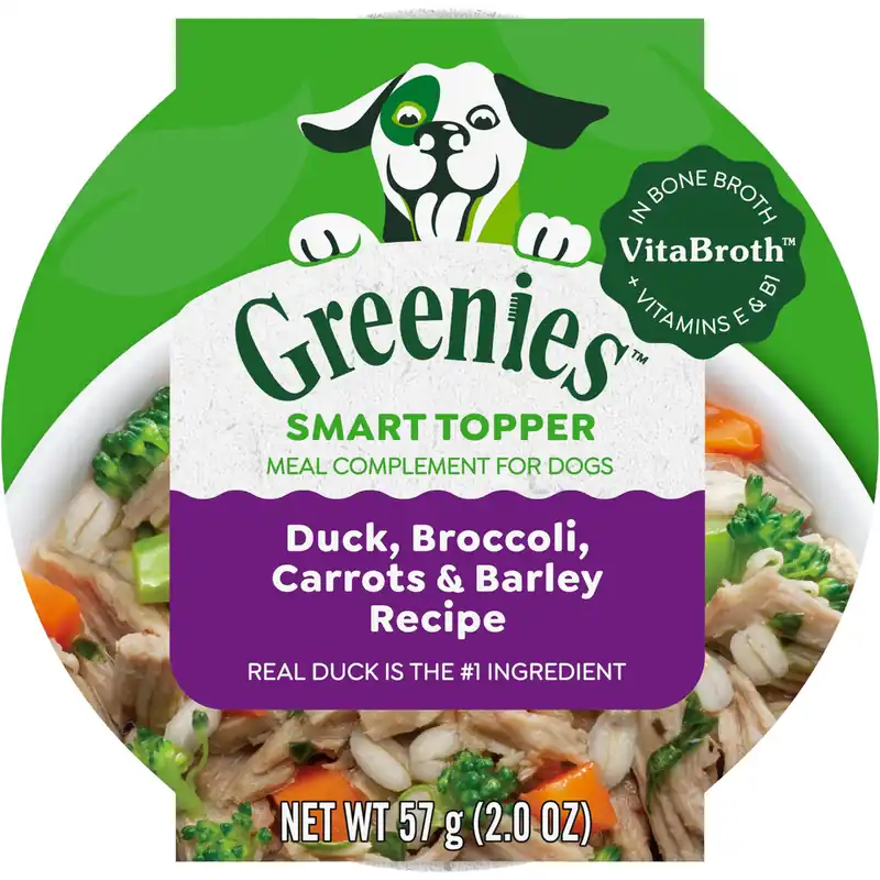Greenies Smart Topper Wet Mix-In for Dogs, Duck, Broccoli, Carrots & Barley Recipe 2oz