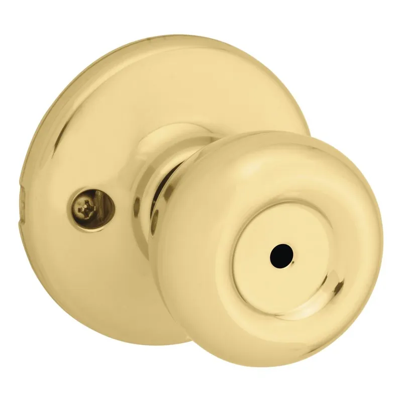 Kwikset Tylo Polished Brass Bed & Bath Privacy Door Knob 300T3CP