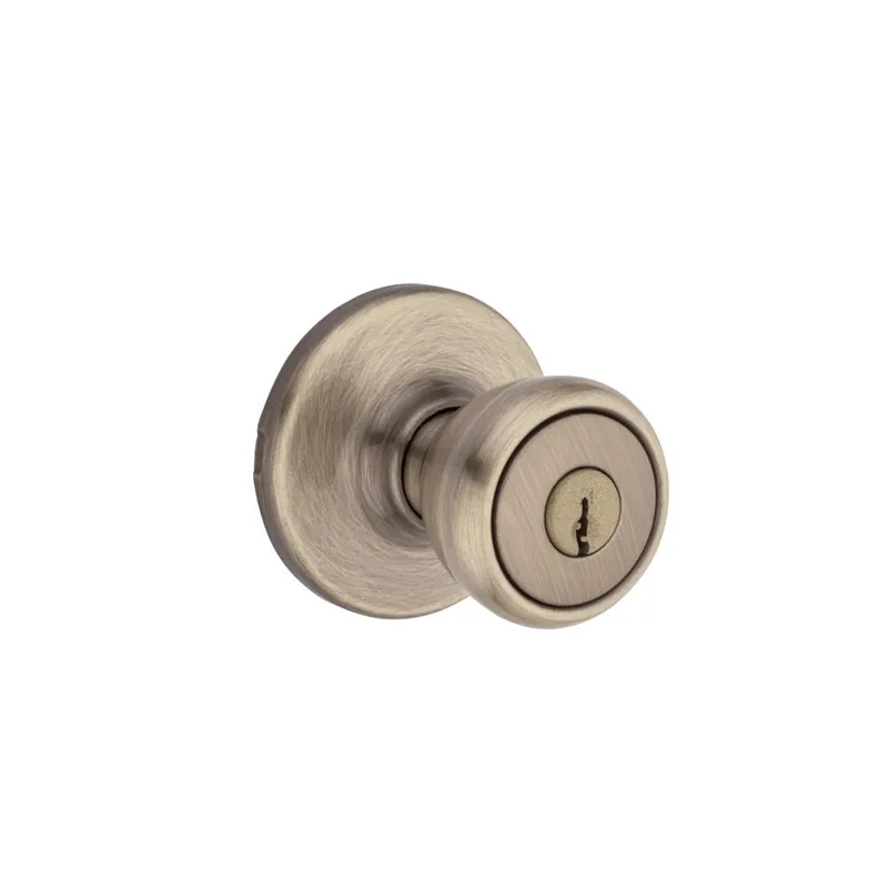 Kwikset Tylo Antique Brass Entry Door Knob 400T5CPK6
