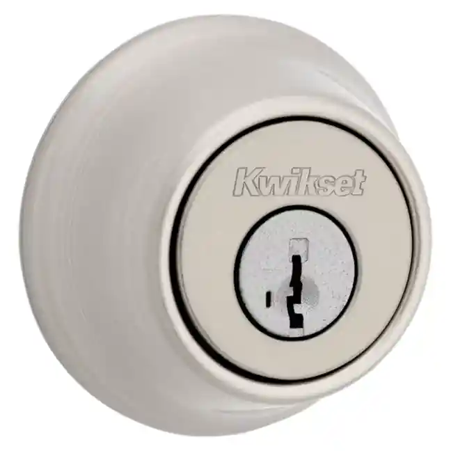 Kwikset Satin Nickle Exterior Single Cylinder Deadbolt Lock 66015SMTCPK6V2