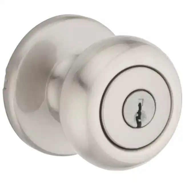 Kwikset Cove Satin Nickle Keyed Door Knob 400CV15SMTCPK6