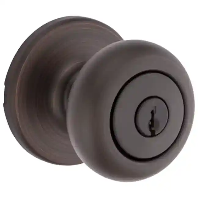 Kwikset Cove Venetian Bronze Keyed Door Knob 400CV11PSMTCPKV2
