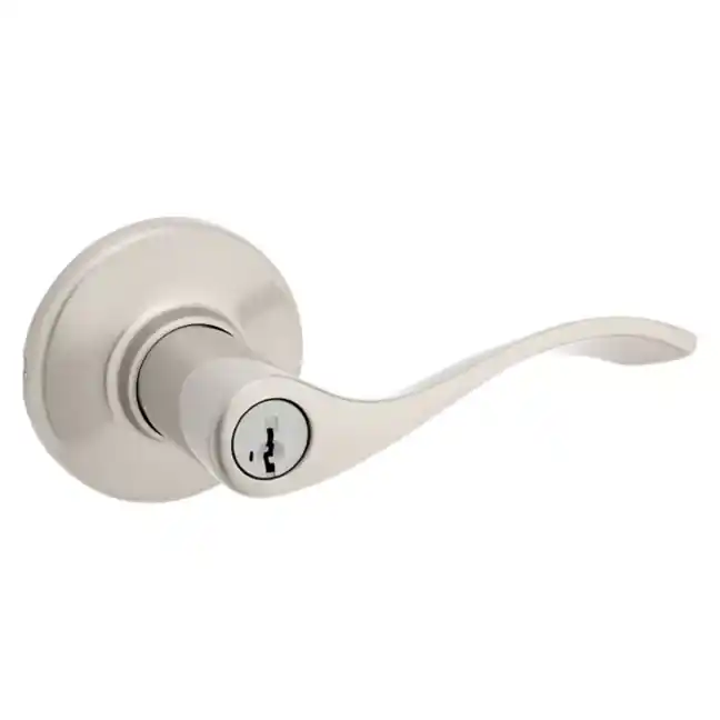 Kwikset Balboa Satin Nickle Keyed Door Lever 400CV11PSMTCPKV2