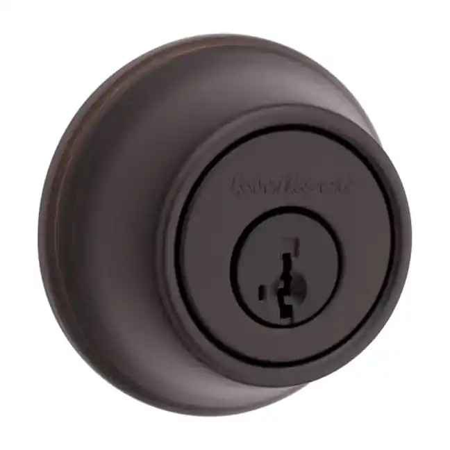 Kwikset Venetian Bronze One Sided Keyed Deadbolt 66011PSMTCPK6V2