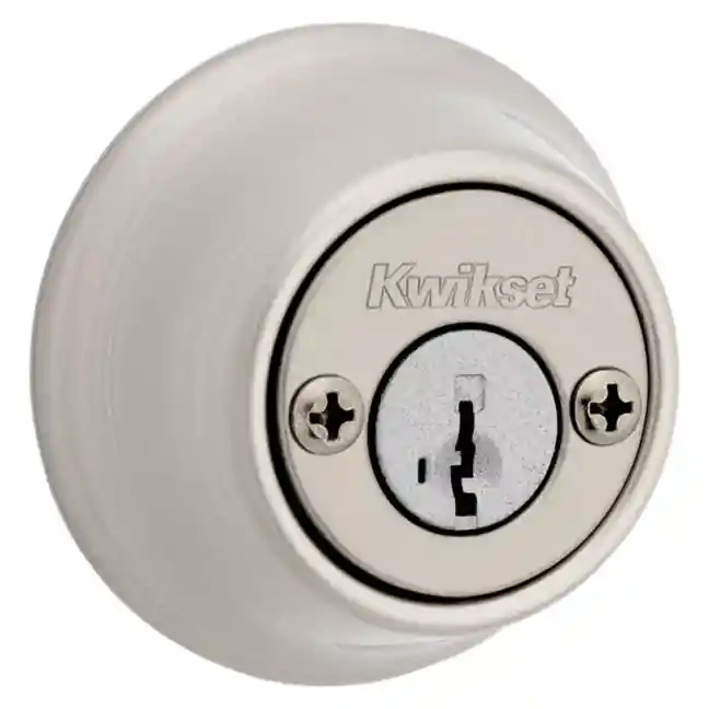 Kwikset Satin Nickel Keyed Deadbolt 66515SMTCPK6