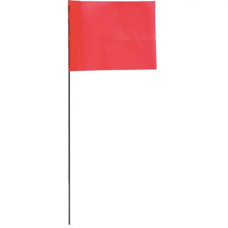 Blackburn High-Vis Vinyl Marking Flag w/21" Wire Staff Florescent Orange - 100pk