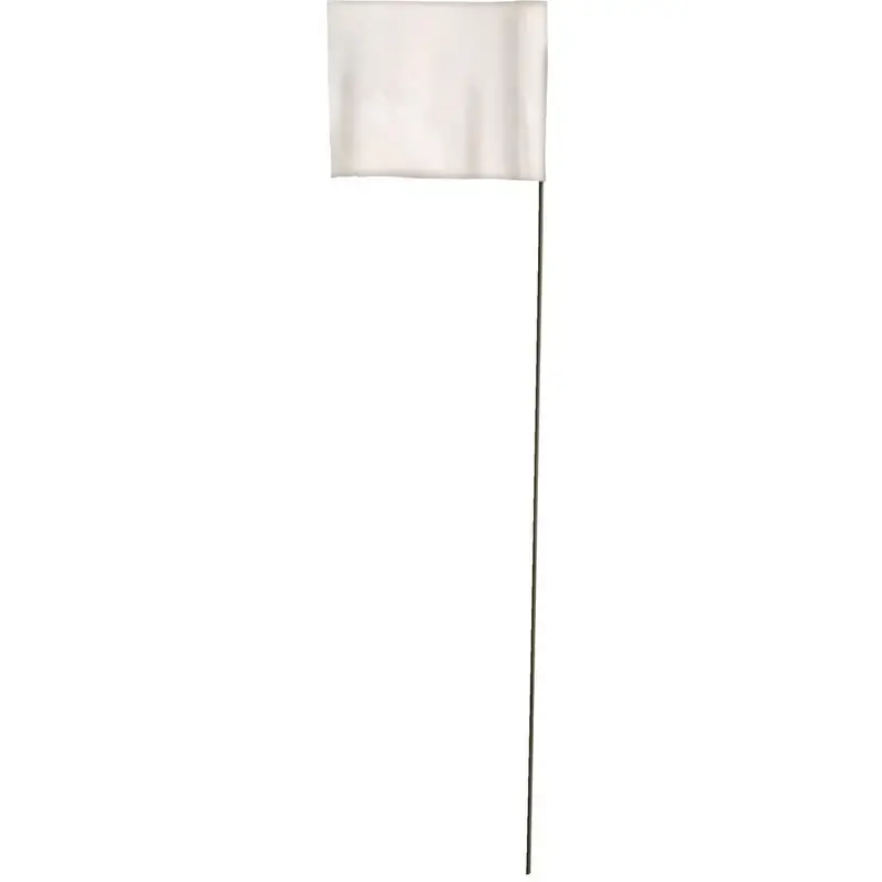 Blackburn High-Vis Vinyl Marking Flag w/15" Wire Staff White - 25pk