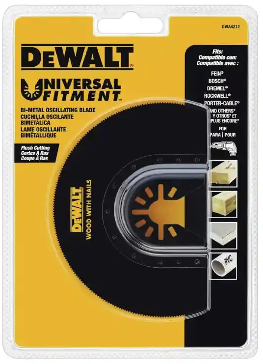 DeWalt DWA4209 Oscillating Flush Cut Blade, Black