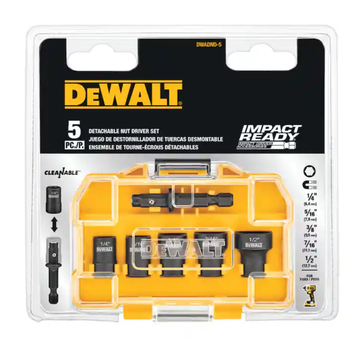 DeWalt DWADND-5 Impact ready Nutsetter Impact Driver Bit (5-Piece)