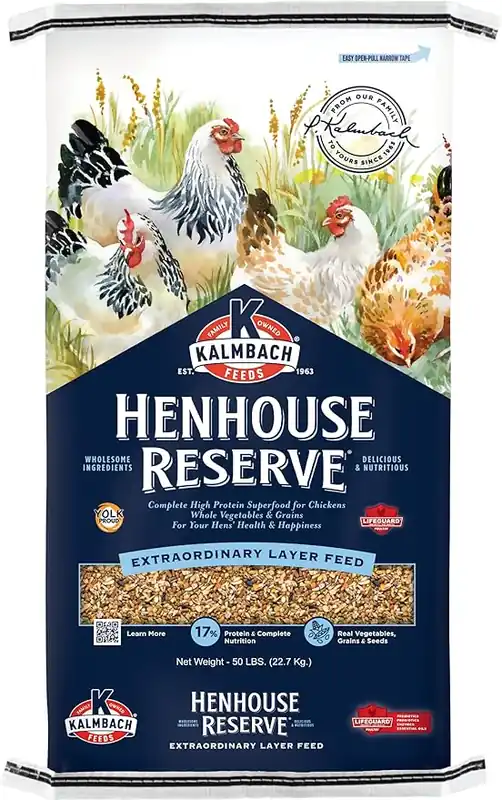 Kalmbach Feeds Henhouse Reserve 17% Whole Grain Complete Layer Feed for Hens, 50 lbs