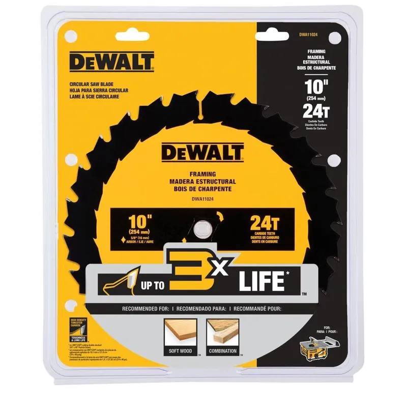 DeWalt Circular Saw Blade 10in 24T DWA11024