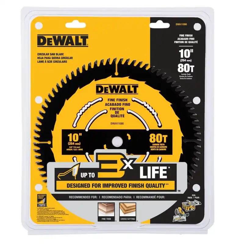 DeWalt Circular Saw Blade 10in 80T DWA11080