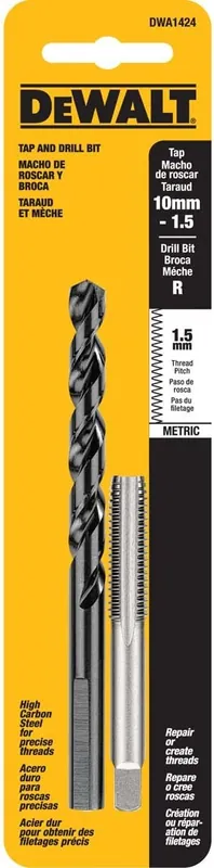 DeWalt Tap & Drill Set M10 x 1.5 Taps 2 pc DWA1422
