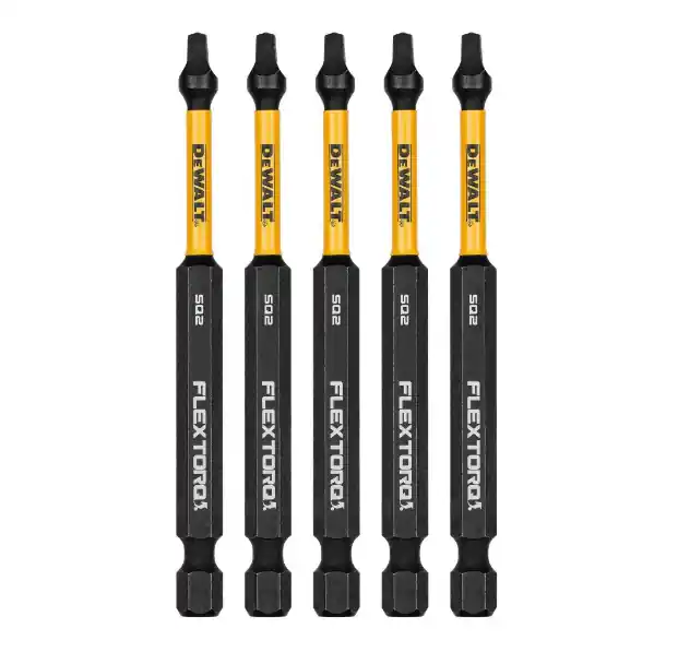 DeWalt DWAF3SQ2IR5 3.5In Square 2 Flextorq 5 Pack