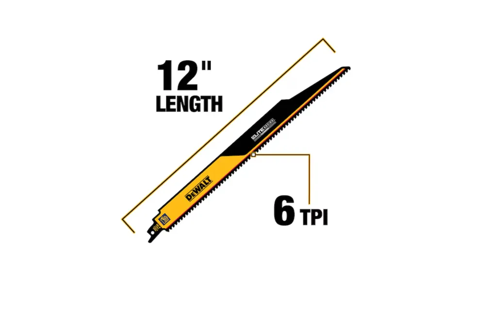 DeWalt DWAR156CT-1 Elite 12-in 6 Tpi Demolition Reciprocating Saw Blade