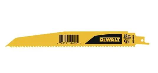 DeWalt DWAR960 Demolition Reciprocating Saw Blades, 9 in. 10 TPI, 5-Pack