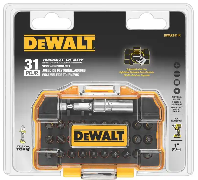 DEWALT DWAX101IR 31 Pc Ir W/flex Torq Compact Toughcase