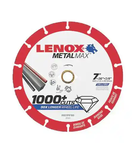 DEWALT 1972924 LENOX 1972924 METALMAX DIAMOND CUTOFF WHEEL 7" X 7/8"