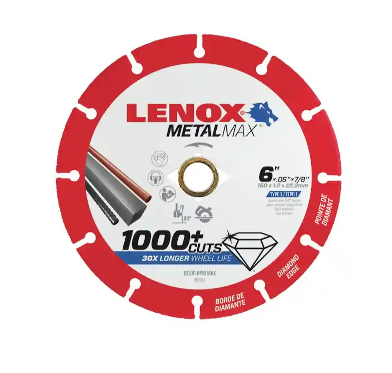 DEWALT 1972923 LENOX METALMAX Diamond Grit 6-in Cutting Wheel Accessory