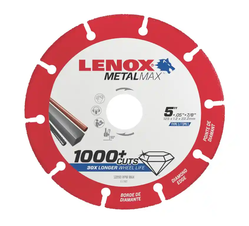 DEWALT 1972922 Lenox Tools 1972922 METALMAX Diamond Edge Cutoff Wheel, 5" x 7/8"