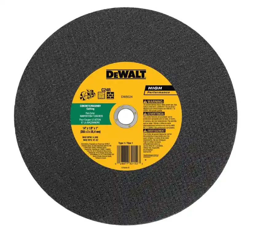 DEWALT DW8025 14 in. Masonry Cutting Wheel