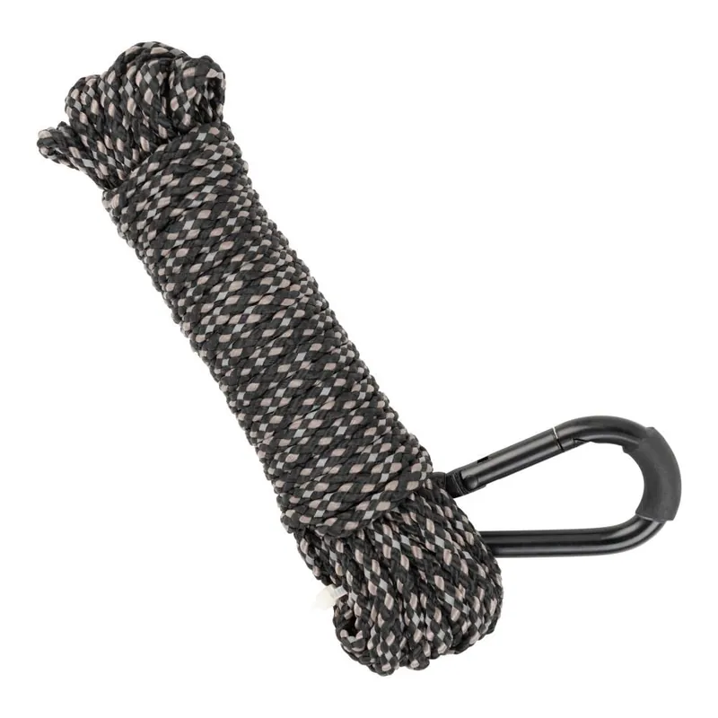 Allen Company Reflective Hoist Rope, 25‘Feet Long, Black