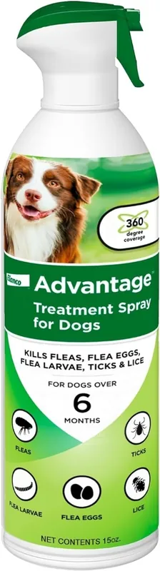 Advantage Elanco Flea & Tick Treatment Spray for Dogs, 15 fl. oz.