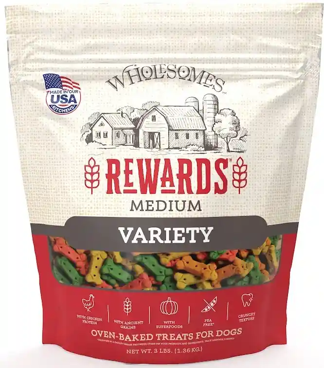 Wholesomes Rewards Medium Variety Biscuit Dog Treats 3lbs