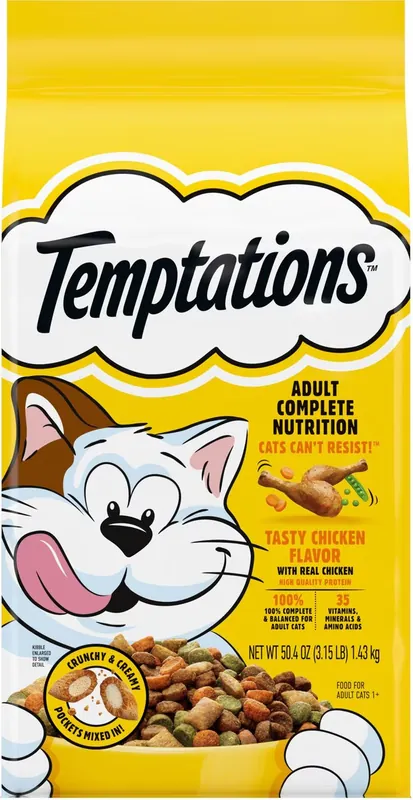 Temptations Tasty Chicken Flavor Adult Dry Cat Food 3.15lb