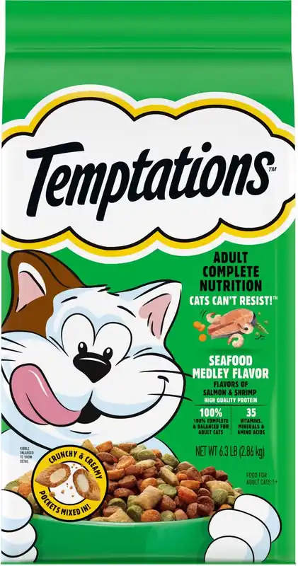 Temptations Seafood Medley Flavor Adult Dry Cat Food 6.3lb