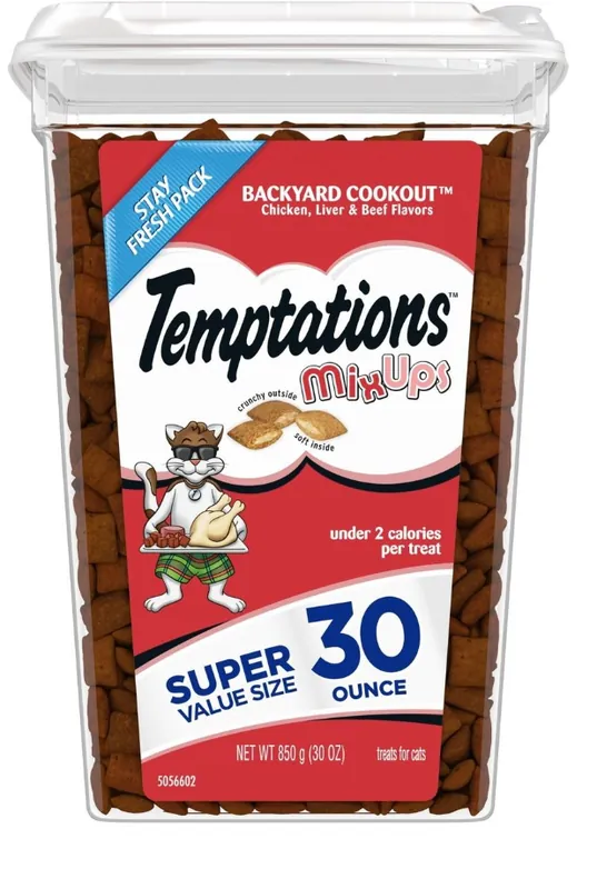 Temptations MixUps Backyard Cookout Adult Dry Cat Treats 30oz