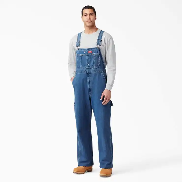 Dickies Men‘s Stonewashed Indigo Bib Overalls