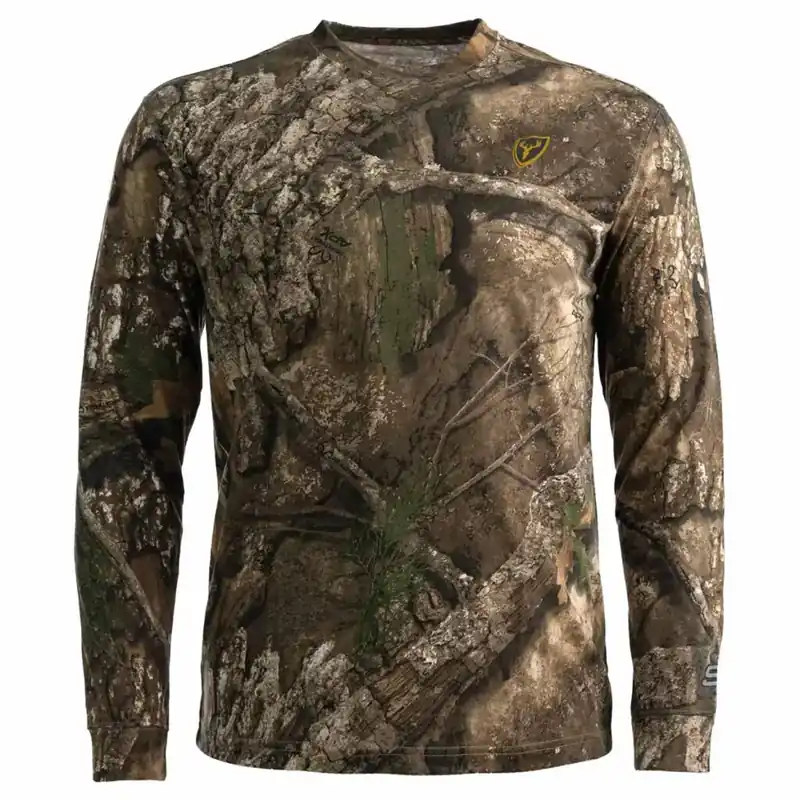 Blocker Outdoors Men‘s Shield Fused Cotton Long Sleeve Top - RealTree APX