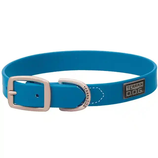 Terrain D.O.G X-Treme Adventure Dog Collar - Hot Blue 3/4" X 15"