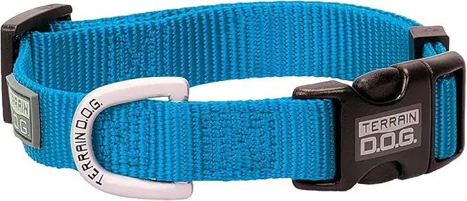 Terrain D.O.G Nylon Adjustable Snap-N-Go Dog Collar - Blue